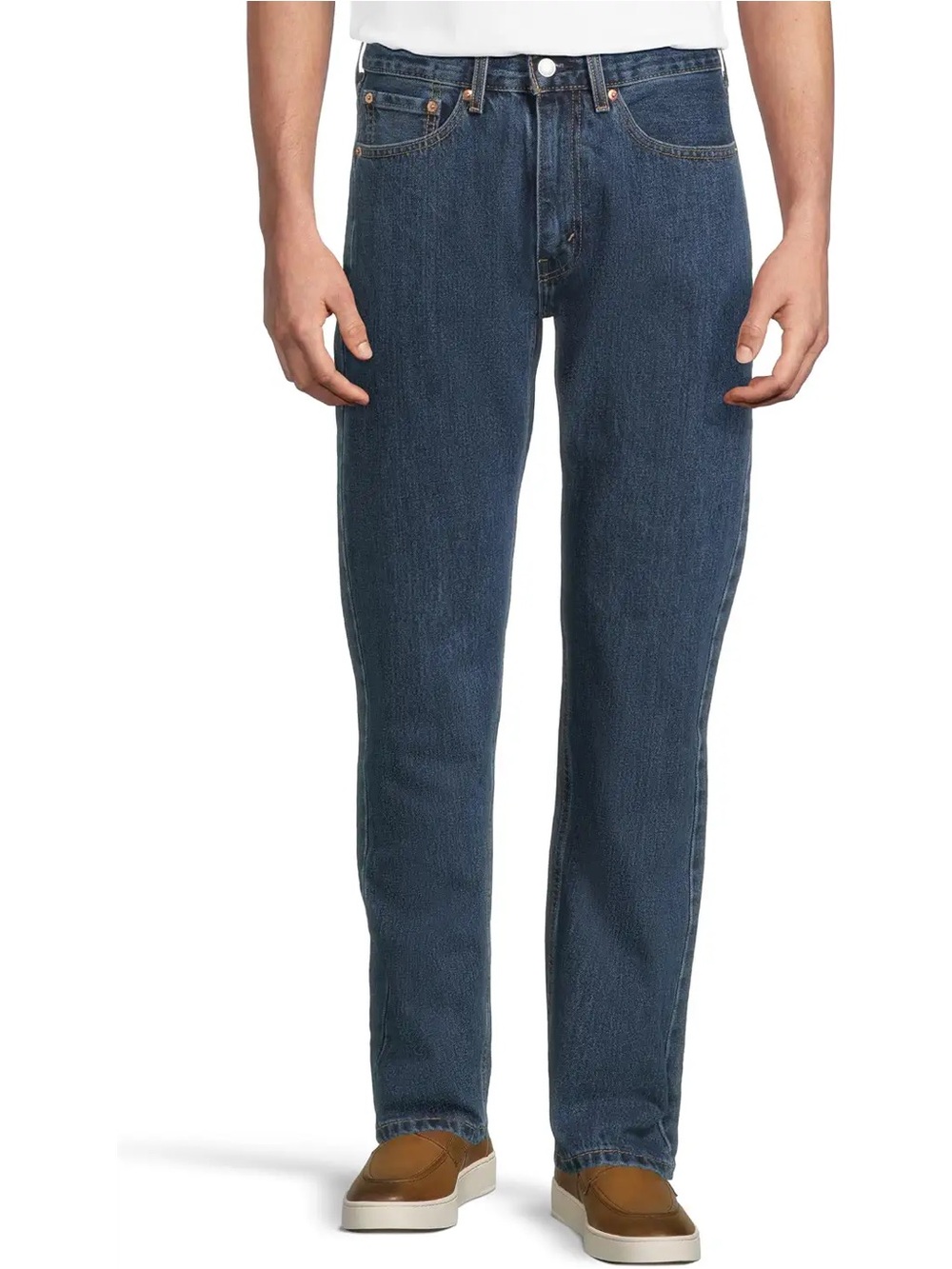 Men's Classic Levi’s 505 Dark Wash Jeans, Size W 34 x L 32.